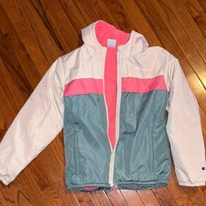 Champion Kids Tri-Tone Raincoat - Pink, Green, White